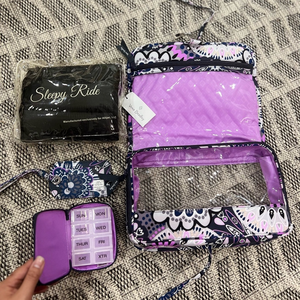 Vera Bradley Hanging Toiletry Travel Bundle Bag
